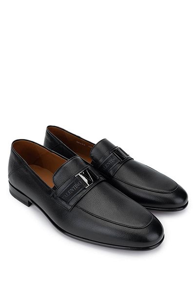 Valentino Men's Genuine Leather Black Classic Shoes