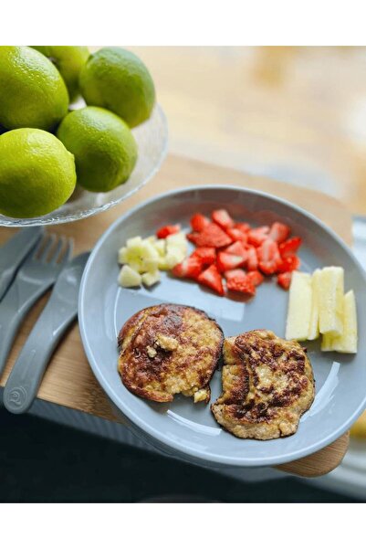 Twistshake Gray Covered Baby Kids Plate (6+ Months)