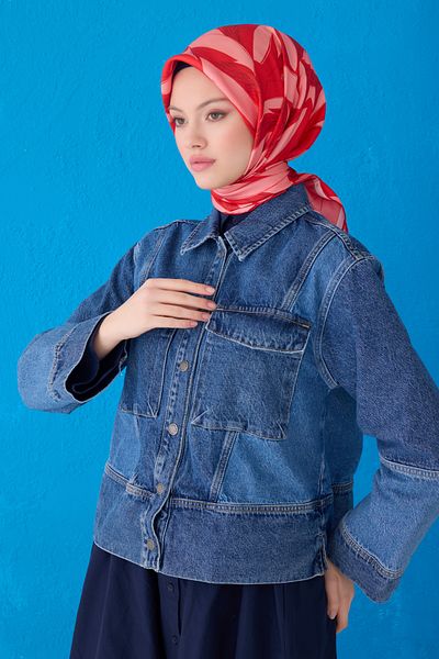 Belli Twill Pure Silk Scarf 4123D (Twi̇ll)-38