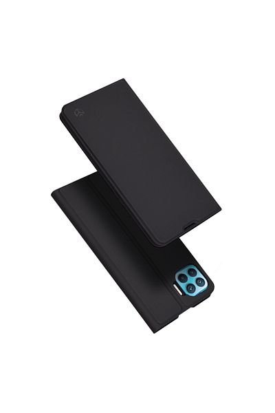 SKYDDAR INNOVATION Husă pentru Oppo Reno4 Lite, Magskin Book, tip carte cu portofel interior, set de autocolante, neagră