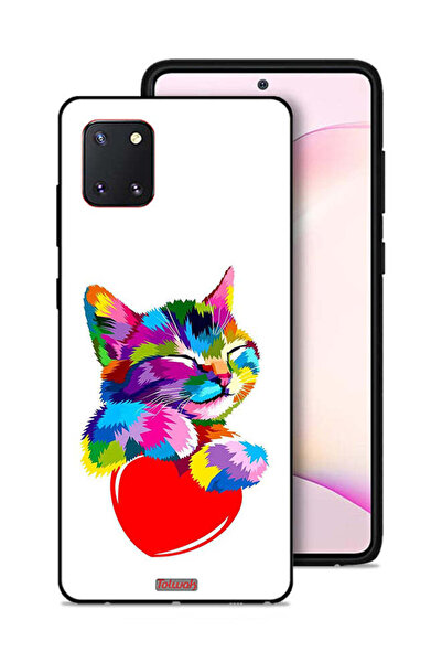 Tolwak غطاء حماية لهاتف سامسونج جالكسي نوت 10 لايت بتصميم قطة ملونة