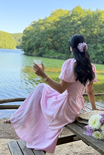 Seda Yalçın Atelier Ροζ φόρεμα με στενό στήθος