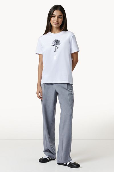 French Connection Printed Cotton Crew Neck T-Shirt