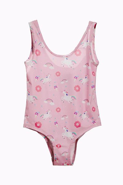 MARKAPIA WOMAN Girl's Unicorn Patterned Swimsuit