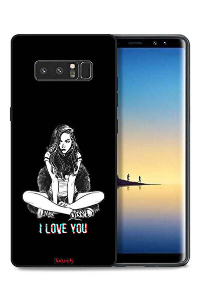 Tolwak غطاء حماية لهاتف سامسونج جالكسي نوت 8 بطبعة "أحبك"