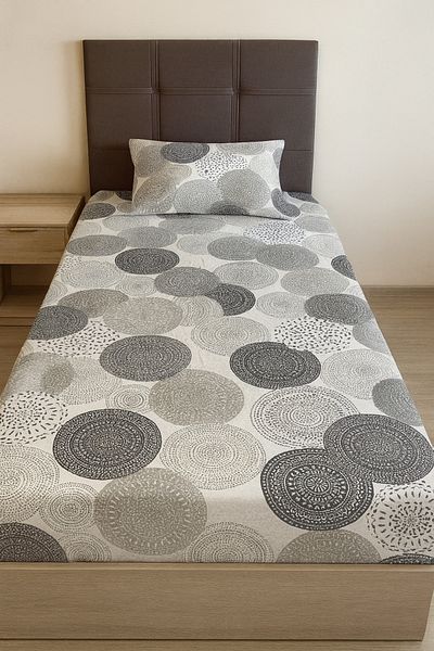 MixCotton Home Patterned Cotton Latex Sheet and Pillow 100X200 cm Sheet +50X70 cm Pillow Case