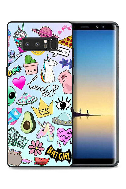 Tolwak غطاء حماية لهاتف سامسونج جالكسي نوت 8 بملصقات جميلة