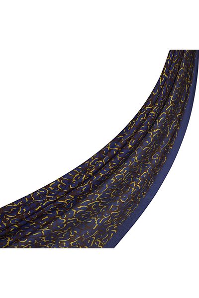 ipekevi Navy Blue Leopard Patterned Shawl
