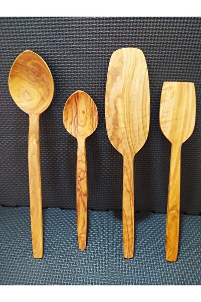 Home Olive Tree Spatula Spoon Set 4 Piece