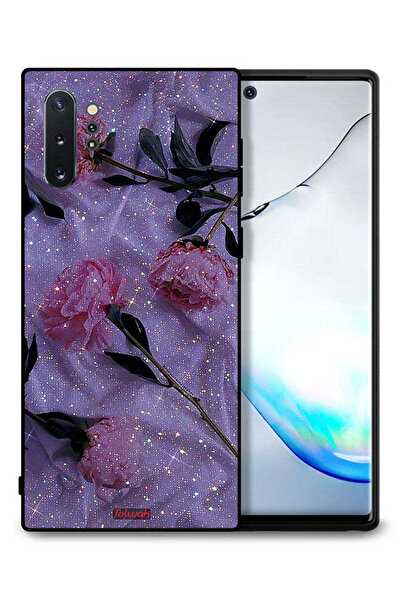 Tolwak غطاء حماية لهاتف سامسونج جالكسي نوت 10 بلس بنقشة ورود لامعة