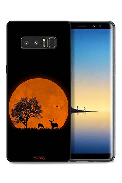 Tolwak غطاء حماية لهاتف سامسونج جالاكسي نوت 8 برسومات قمر المساء