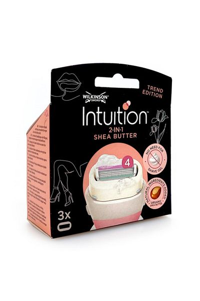 Wilkinson Intuition Ultra Moisture Epilator Refills With Shea Butter, Women, 3 Pcs