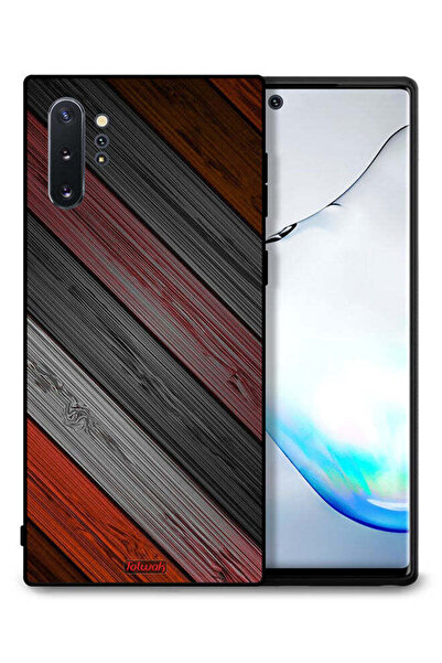 Tolwak غطاء حماية لهاتف سامسونج جالكسي نوت 10 بلس بنمط خشبي ملون