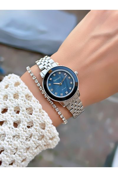 Ferrucci Steel Cord Women's Wristwatch 3 Atm Waterproof with 2 Years Warranty Mechanism