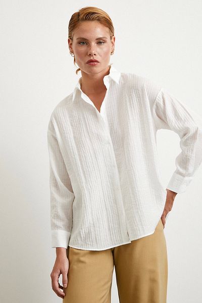 Never more Textured Shirt White