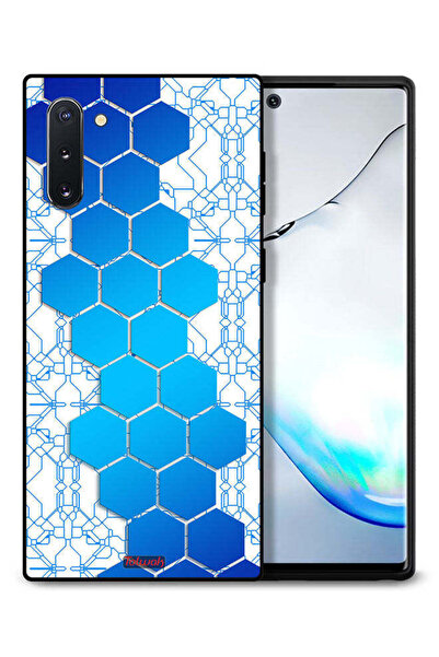 Tolwak غطاء حماية لهاتف سامسونج جالكسي نوت 10 بنمط شبكات أيقونات سداسية الشكل