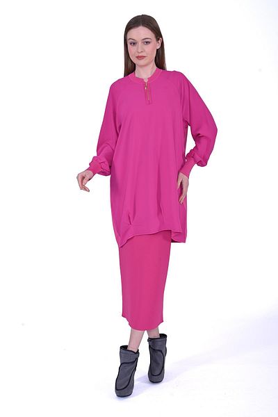 Invee A-Line Tunic Fuchia