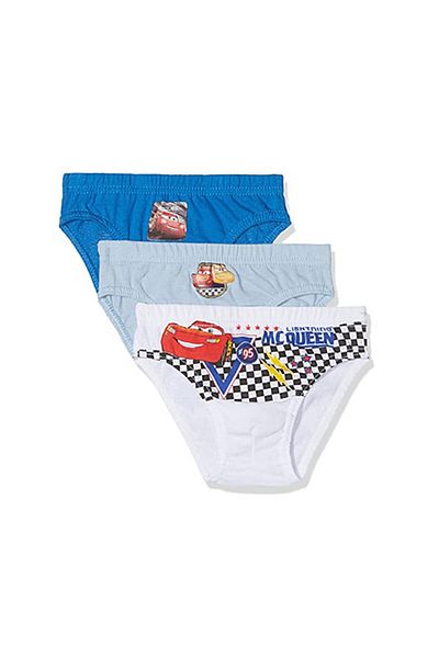 Disney Set of 3 pairs of printed boxer shorts for boys, with Lightning McQueen, made of cotton, ER3077