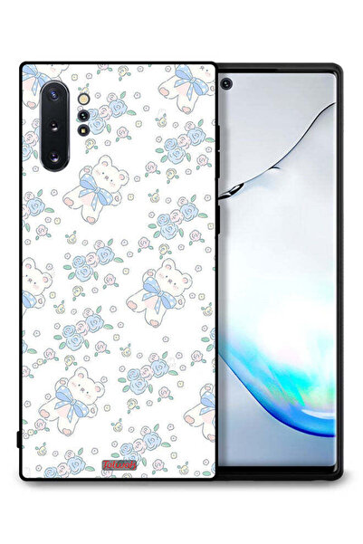 Tolwak غطاء حماية لهاتف سامسونج جالكسي نوت 10 بلس مع أيقونة دب تيدي لطيف وزهور