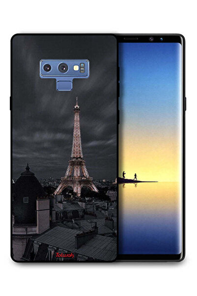 Tolwak غطاء حماية لهاتف سامسونج جالكسي نوت 9 بتصميم برج إيفل في الليل