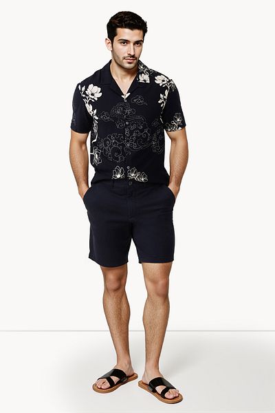 French Connection Basic Regular Cotton Blend Low-Rise Shorts