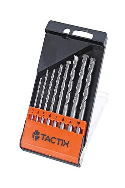 Tactix 8-Piece Concrete Heavy-Duty Carbon Steel Drill Bits