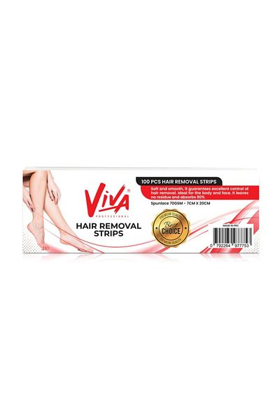 Viva Professional Paper Non-Woven Wax Paper Strips for Hair Removal 100 Pieces