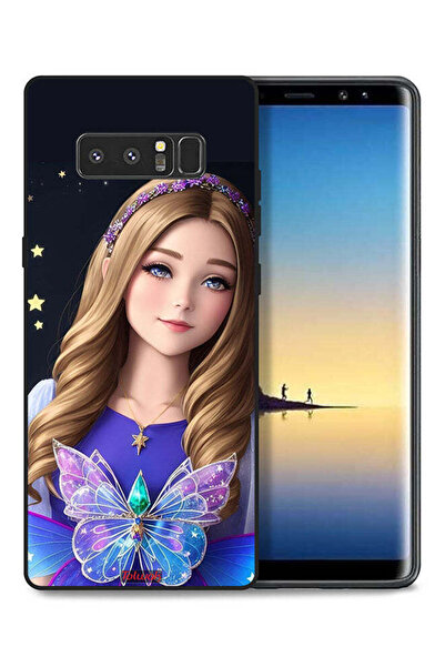 Tolwak غطاء حماية لهاتف سامسونج جالكسي نوت 8 بتصميم فتاة فراشة لطيفة