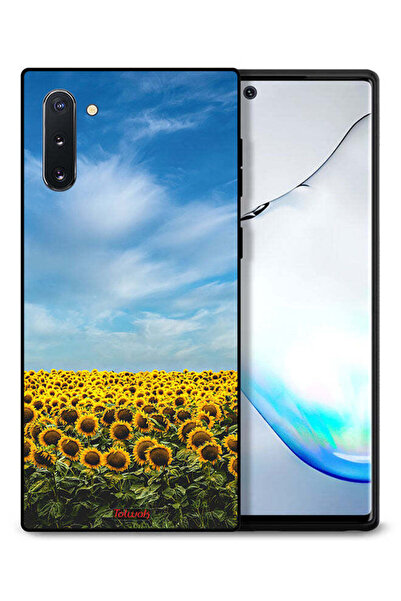 Tolwak غطاء حماية لهاتف سامسونج جالكسي نوت 10 بطبعة عباد الشمس تحت السماء