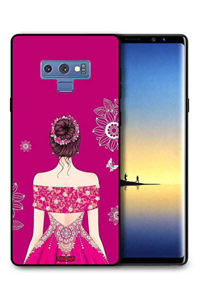 Tolwak غطاء حماية لهاتف سامسونج جالكسي نوت 9 بتصميم فتاة وزهور