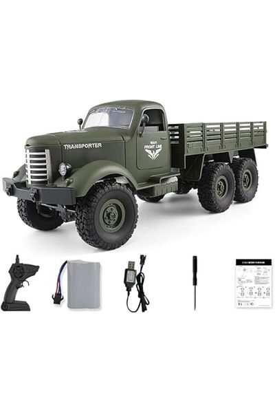 Generic MZtoyz RC Cars Q60 1:16 Scale 6WD Off-Road Military Truck Front Line, Army Car Toy Battery Included