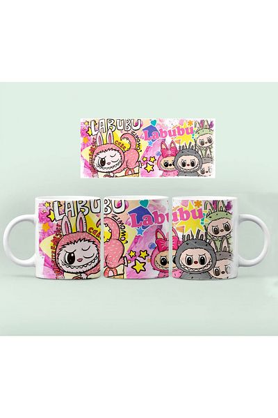 RHG Art Labubu Patterned Mug Cup Coffee Cup 300 ml