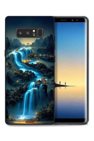 Tolwak غطاء حماية لهاتف سامسونج جالكسي نوت 8 بتصميم شلال فني