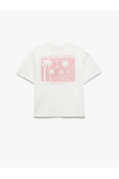 Koton New Season Crew Neck Short Sleeve Printed Cotton T-Shirt