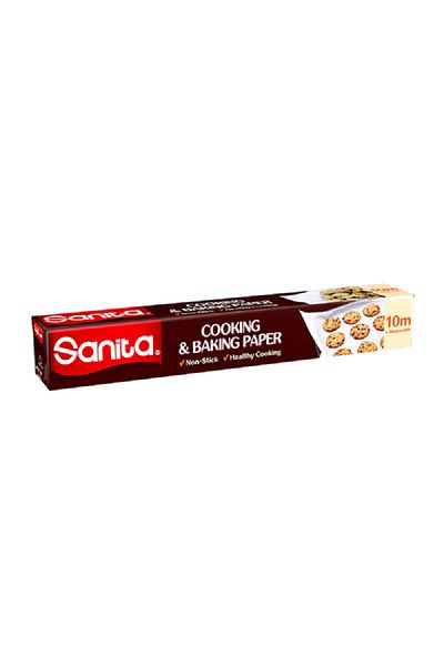 Sanita Non Stick Cooking and Baking Paper Roll White 30cm x 10m