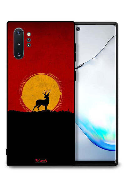 Tolwak غطاء حماية لهاتف سامسونج جالكسي نوت 10 بلس بتصميم غزال وقمر