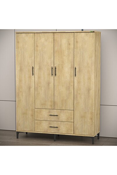 Garaj Home Yaren 4 Kapaklı Dolap - Meşe