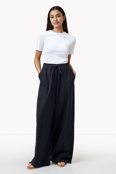 French Connection Basic Cotton Blend High-Rise Pants