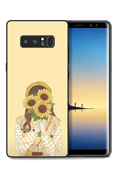 Tolwak غطاء حماية لهاتف سامسونج جالكسي نوت 8 بغطاء وجه مزين برسومات عباد الشمس