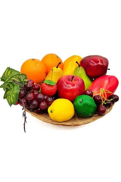 Generic 14 Pcs Fake Fruit, Simulation Fruit Props for Photography, Display, Lifelike Realistic Artificial Fa