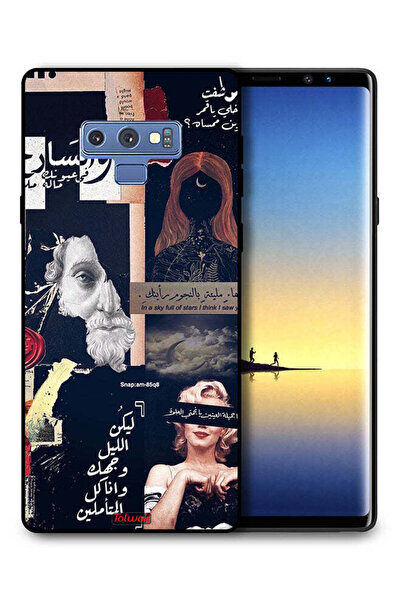 Tolwak غطاء حماية لهاتف سامسونج جالكسي نوت 9 بعبارات عربية ووجوه مقطوعة