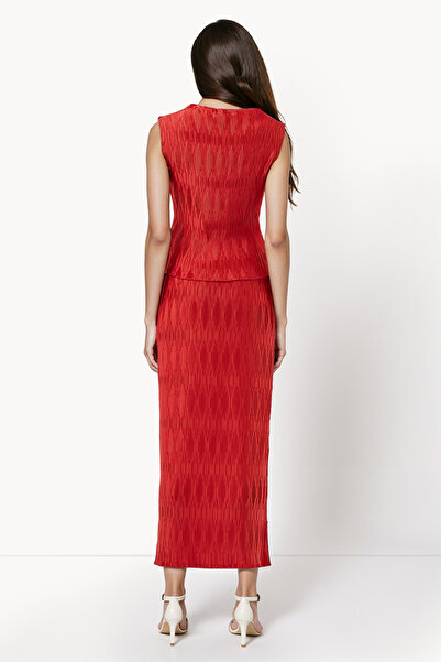 French Connection Waffle Textured High Neck Top