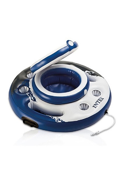 Intex Mega Chill Durable Inflatable Round Floating Cooler Multicolor