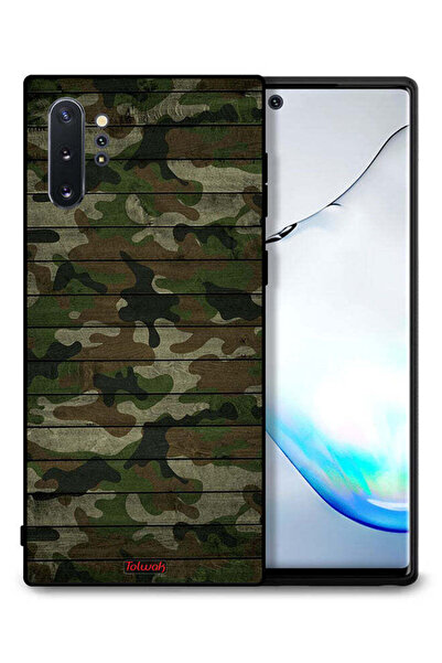 Tolwak غطاء حماية لهاتف سامسونج جالكسي نوت 10 بلس بنمط خشبي مموه