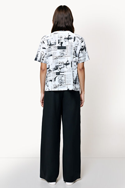 French Connection Printed Regular Cotton Crew Neck T-Shirt