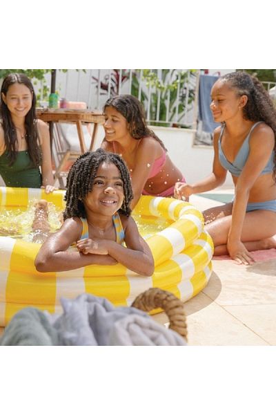 Intex Zesty Lemon Design Round Inflatable Kiddie Pool Yellow and White