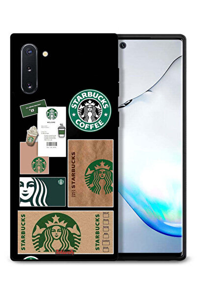 Tolwak غطاء حماية لجهاز سامسونج جالكسي نوت 10، ملصق ستاربكس