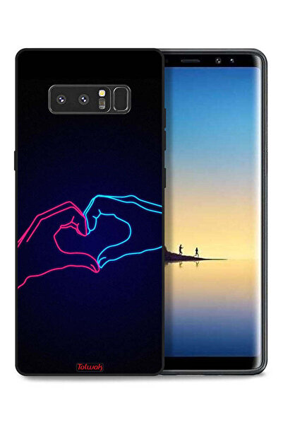 Tolwak غطاء حماية لهاتف سامسونج جالكسي نوت 8 بتصميم يد تلامس القلب