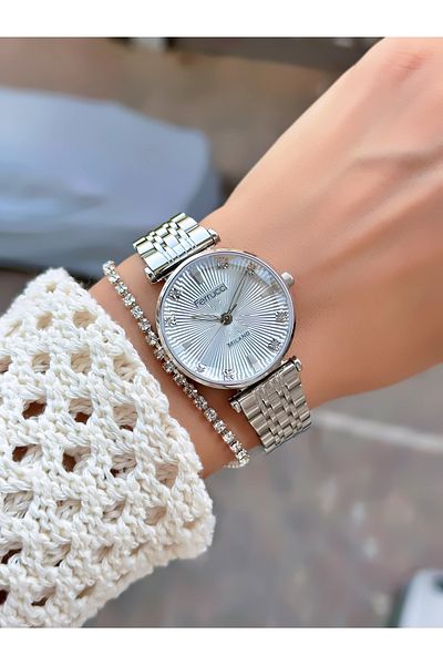 Ferrucci Steel Cord Women's Wristwatch 3 Atm Waterproof with 2 Years Warranty Mechanism