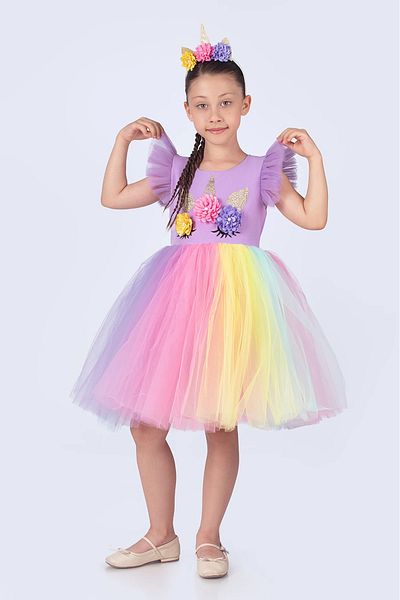 vestitino Unicorn Girl's Birthday and Party Dress